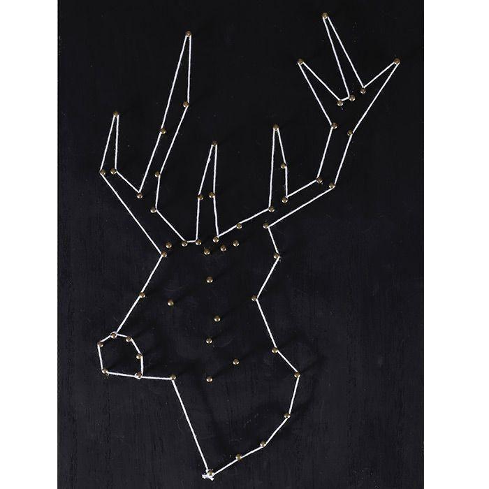 String Art Box - Deer Wire Art Blackboard 30 X 22 Cm