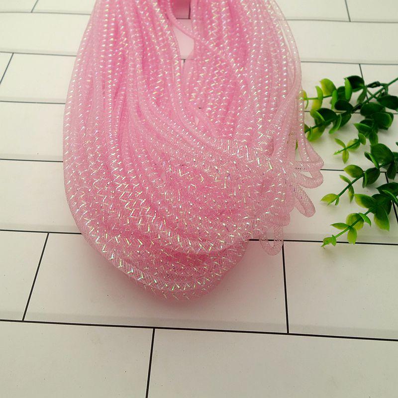 10 м Цветная сетчатая трубка-веревка 4 мм 8 мм Сетчатая трубчатая кринолиновая трубка Свадебное платье Юбка Одежда Сетка Сделай сам Изготовление Ремесленные аксессуары