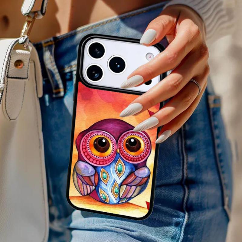 Чехол для телефона 'Совенок' для iPhone 17 Air 14 15 13 12 Max Чехол для Apple 14 15 16 16e 11 Pro Max Plus Coque