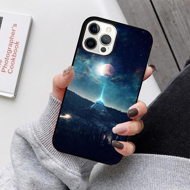 Чехол для телефона 'Звездное Космическое Лунное Ночное Небо' Для iPhone 17 Air 16 15 14 13 12 11 Pro Max Plus Max Защитный Корпус