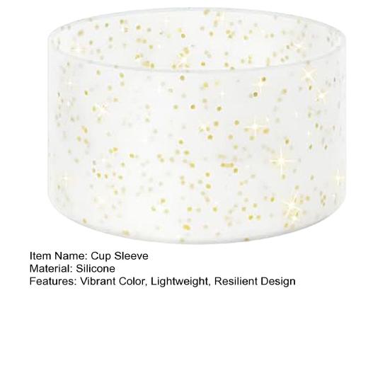 Silicone Cup Sleeve Glitter Anti-Slip Heat Insulation Cover Lightweight Water Bottle Pad