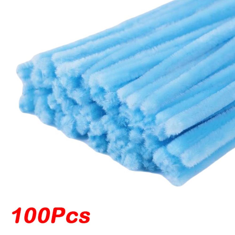 100/300/400Pcs Flexible Wire Pipe Cleaners Bendable Plush Sticks for Artificial Flower Making