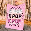 Kpop Flannel Blanket Soft Warm All-Season Throw, Design for Camping, Car Travel, Hiking Sofa, Bed, Office Perfect Gift for Parties
