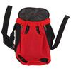 Front Dog Backpack Soft Breathable Portable Legs Out Puppy Carrier Bag for Travel Walking XL Red