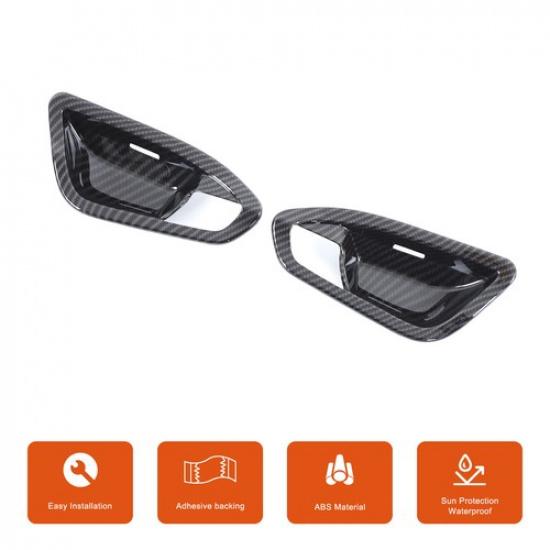Carbon Fiber ABS Inner Door Bowl Trim Cover For BMW 1 2 Series F22 E82 2012-