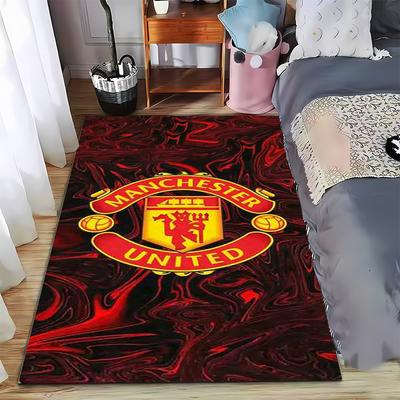 Напольный коврик с дизайном Manchester United, подходит в качестве противоскользящего коврика для гостиной или спальни у дивана