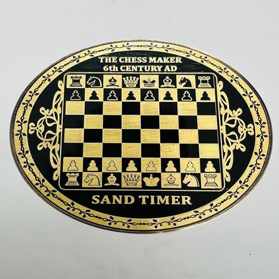 Стратегические элегантные латунные шахматные песочные часы 16 см уникальный подарок для мужа, Дня отца, годовщины и празднования Хэллоуина