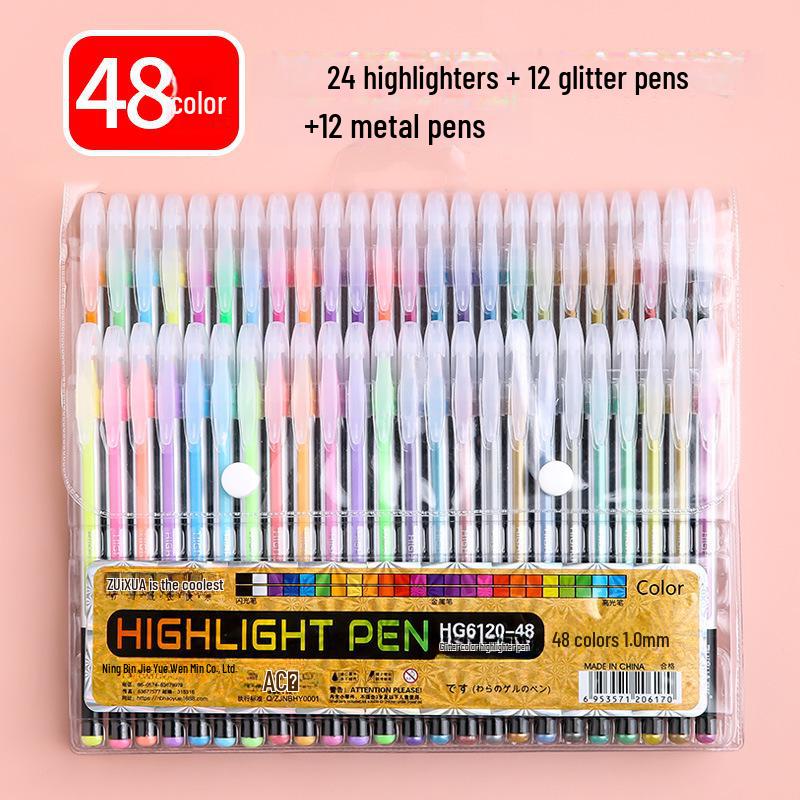 Ручка Luminous Quicksand Silver: Перламутровый маркер, меняющий цвет, для флуоресцентных заметок