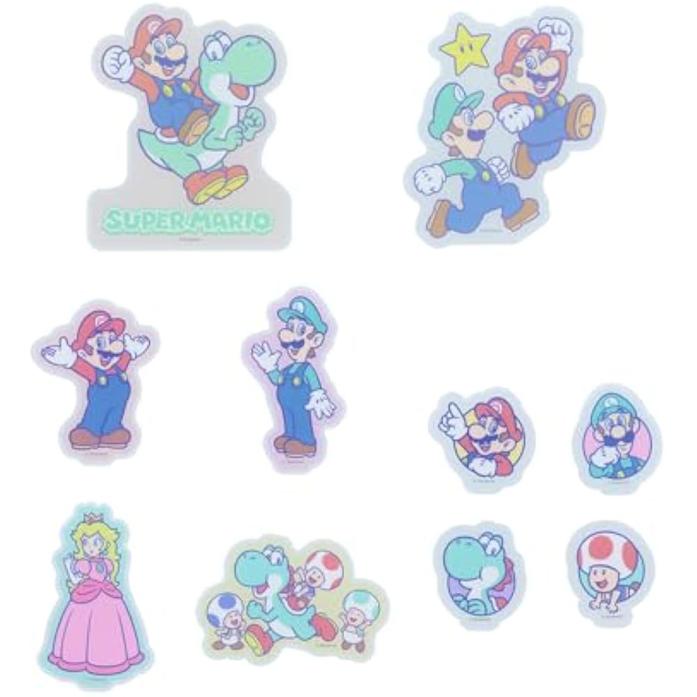 Сан-Стар Канцтовары (Сан-Стар Канцтовары) Наклейки Super Mario Разные союзники S8557799
