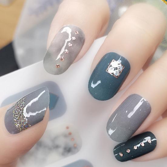 Nail Polish Film Back Glue Vivid Patterns Ultra Thin Full Waterproof Environmentally Nail Stickers for Manicure