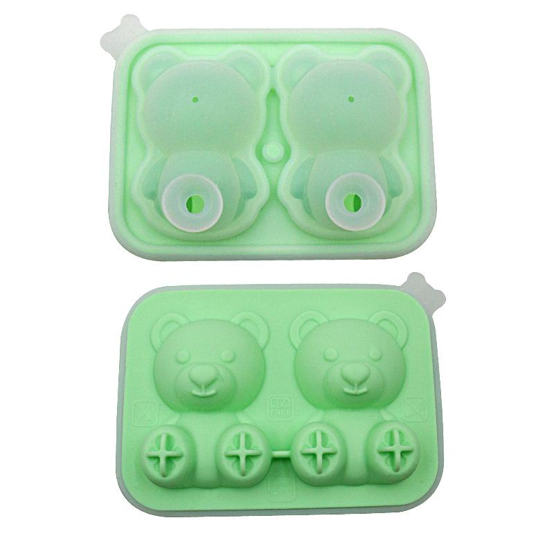 Bear Ice Cube Mould Silicone Ice Cube Home Ice Cream Ice Cream Frozen Ice Ball Ice Box Ice Mould