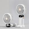 1pc Mini Portable Fan, Handheld Fan Personal Mini Fan USB Rechargeable With 5 Speeds, 90° Foldable Battery Operated Mini Fan With LED Display