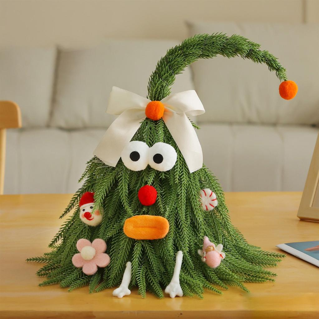 Crooked Neck Christmas Tree Funny Desktop Christmas Tree Ornament Christmas Decoration Christmas Tree 1pc