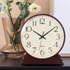 Часы с механизмом Seiko Гостиная Дом Спальня Офис Простые Настольные часы Модные и Атмосферные Массив дерева Бесшумные Часы с радиосигналом