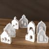 Hollow House Silicone Mold DIY Round House Gypsum Cement Pouring Mold Craft Gift Home Deco Resin Casting Molds