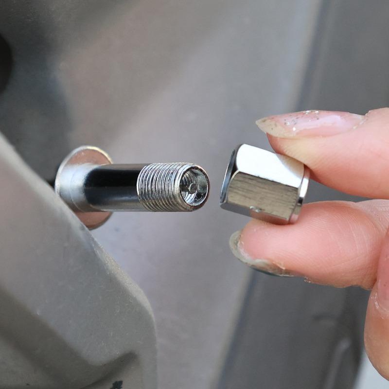 TR43E TR48E Car Tire Valve Stem Aluminum Alloy Tubeless Wheel Air Valve Caps Auto Motorcycle Truck Bike Tyre Replacement Parts