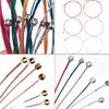 6Pcs Colorful Guitar String Replacement Acoustic Guitar String Copper Guitar Strings Set for Acoustic Guitar Folk Guitar