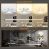 Ceiling Lamp E27 Socket Fan With LED And Remote Control 3 Colors Dimmable 3 Speed Silent For Living Room Bedroom 85-265V