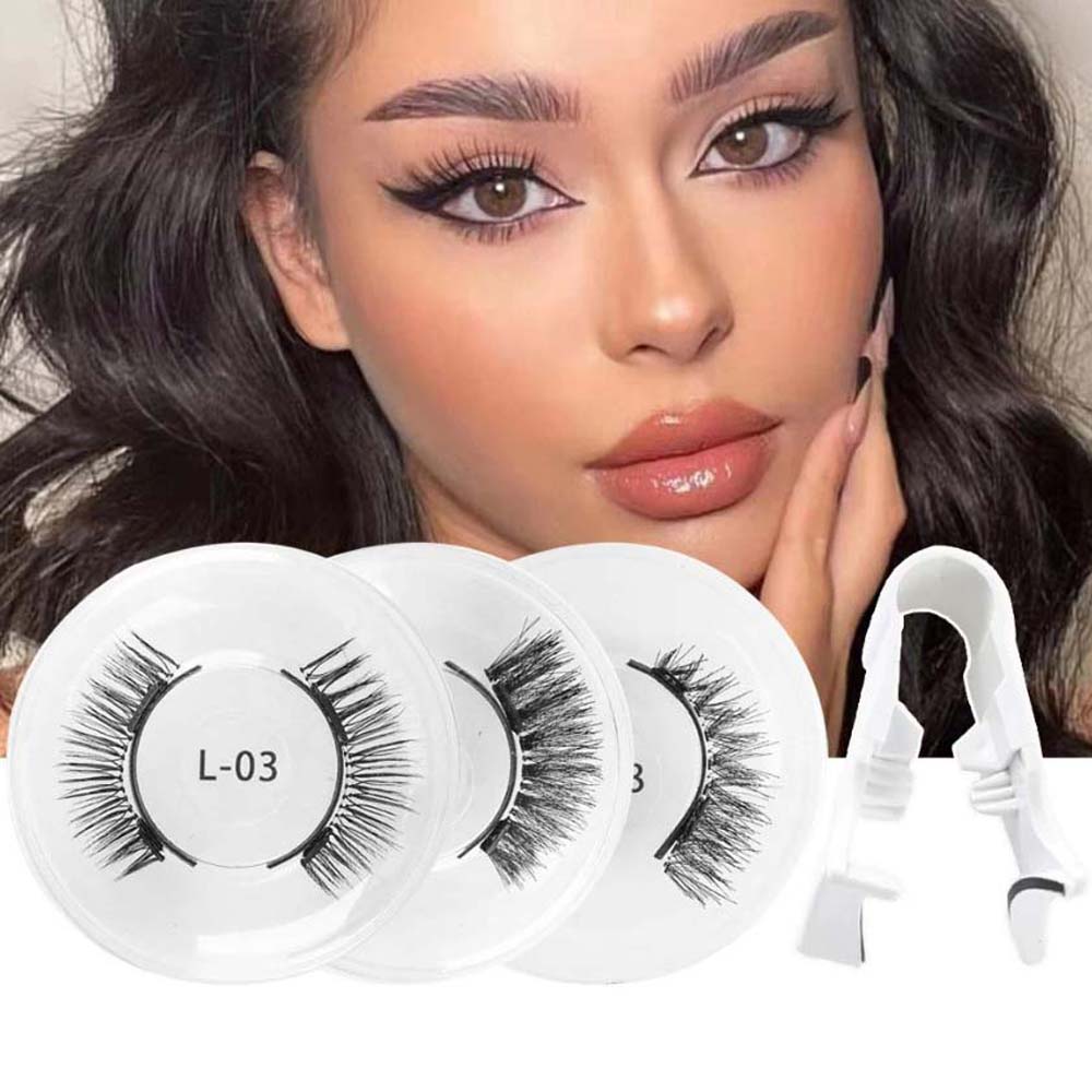 Glue Free Magnetic Eyelashes with Clip DIY False Eyelash Clusters Lady Makeup Tools