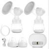 USB Electric Dual Suction Breast Pump Automatic Adjustable Infant Feeding ToolWhite