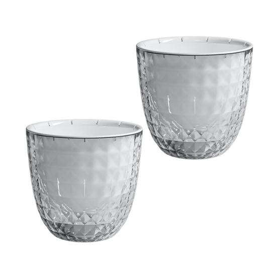 Самополивающийся цветочный горшок Видимый двухслойный плантатор с фитильным шнуром Самополивающийся горшок для растений для комнатных растений Орхидеи Травы