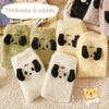 1 Pairs Plush Autumn Winter Cartoon Dog Cute Fluffy Fuzzy Comfortable Floor Socks Coral Velvet Mink Socks
