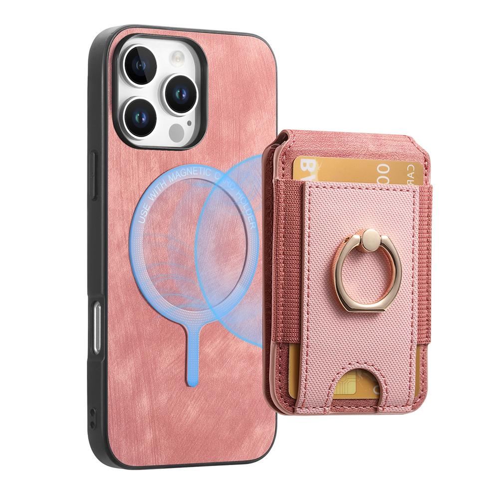 Для iPhone 16 Pro Max 15 14 Plus 13 12 11 XR XS X 7 8 SE 2 3 съемный магнитный чехол-кошелек с кольцом-держателем для карт из искусственной кожи
