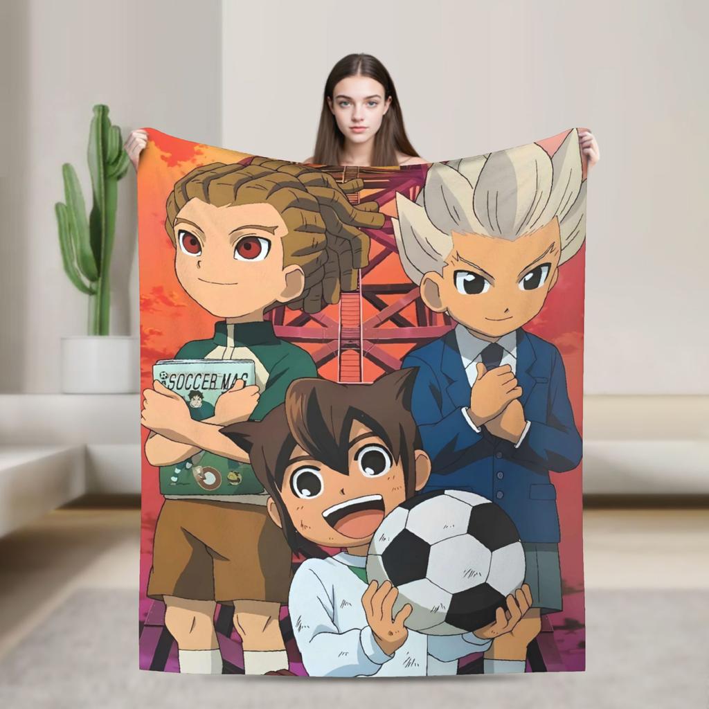 Inazuma Eleven Axel Blaz gouenji Blanket Picnic Flannel Throw Blanket For Couch Bed Super Soft Design Quality Bedspread Gift