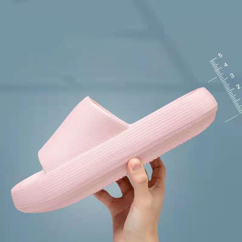 Летние женские тапочки на толстой платформе 3,5 см, домашние тапочки для ванной комнаты, мягкие нескользящие домашние тапочки из ЭВА, шлепанцы, сандалии