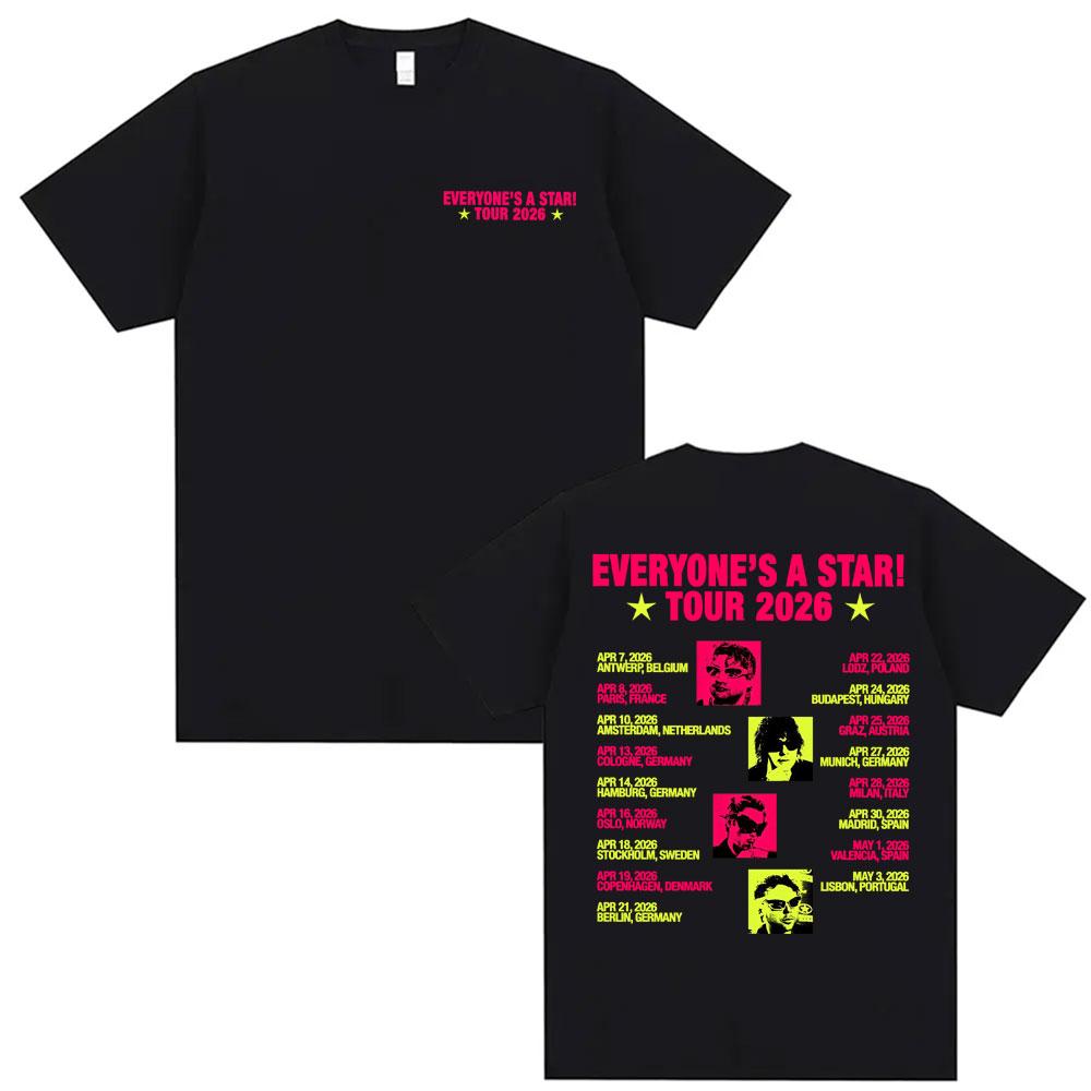 5 Seconds of Summer Everyone's A Star Tour 2026 New Album T-shirt Men Women Fashion 90s Vintage Y2K Short Sleeve Tops Streetwear