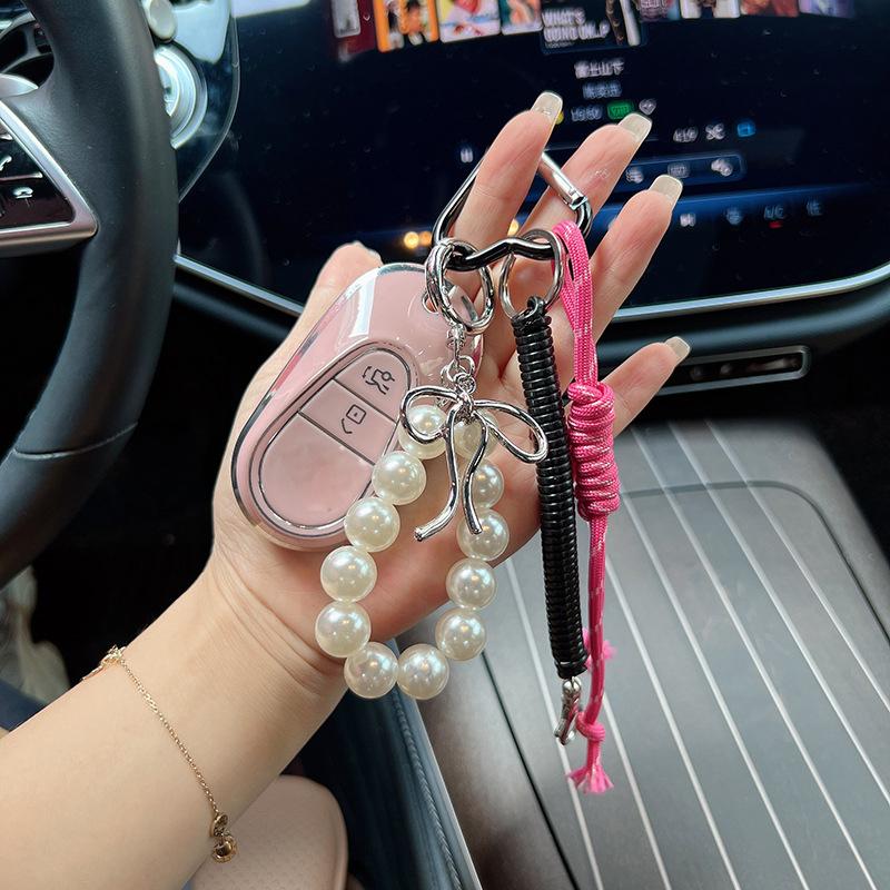 Yogodlns Новый жемчужный шнур антикварный плетеный веревочный бант брелок креативный автомобильный ключ подвеска сумка сумки аксессуары