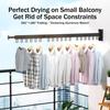 UNTIOR Retractable Cloth Drying Rack Collapsible Cloth Hanger Aluminum Wall Mount Indoor Space Saving Home Laundry Drying Rack