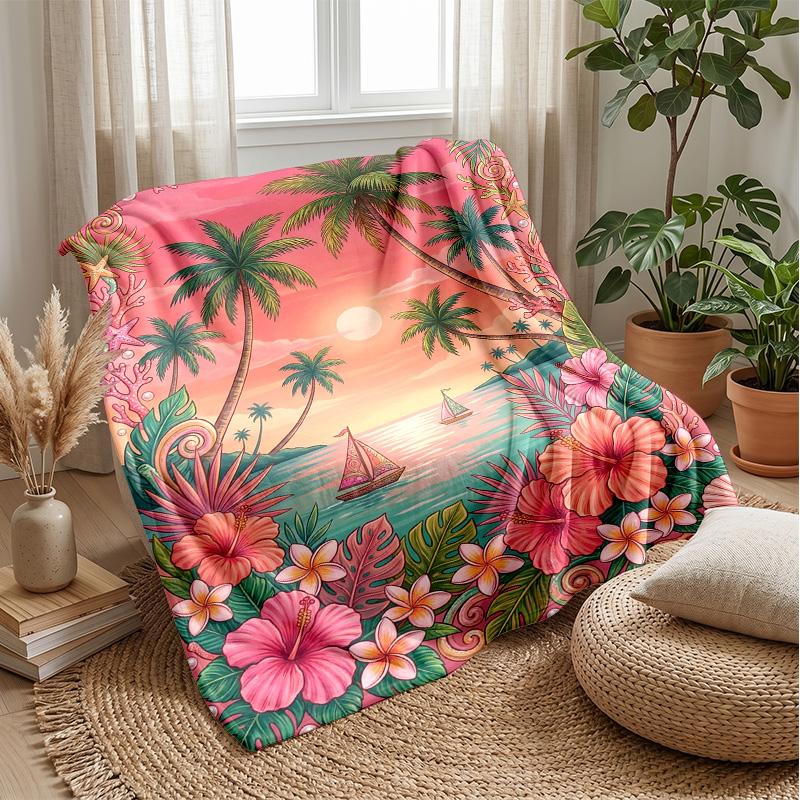 Sunflower Starry Night Theme blanket Lightweight Warm Flannel Blanket Decorative Throw Blanket for Home Decoration