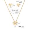 Модное женское ожерелье, комплект из двух ожерелий, серег, подвесок, латунная цепочка с цирконием.