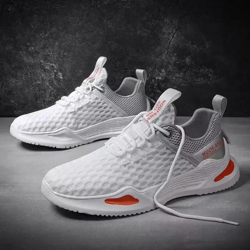 Fashion Men Fashion Casual Shoes Mesh Breathable Soft Men's Vulcanized Shoes Summer Outdoor Anti-slip Male Sneakers Walking Shoes