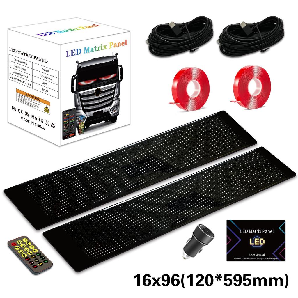 Светодиодная матричная пиксельная панель, USB 5 В, гибкий адресуемый RGB-узор, граффити, прокручивающийся текст, анимационный дисплей, автомагазин, приложение Bluetooth