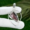 925 Silver Trillion Heart Chakra Natural Rhodonite Boho Anniversary New Pendant