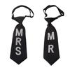 Блестящий галстук-бабочка с готовым узлом, украшенный буквами MR MRS и стразами, для мужчин и женщин, на свадьбы, фестивали, диско-вечеринки