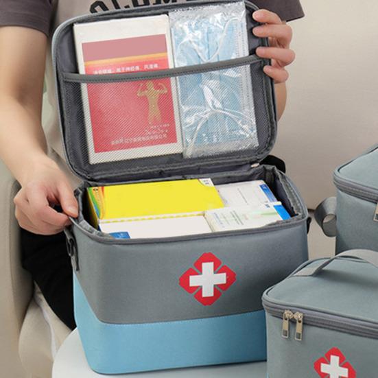 Сумка-органайзер для хранения таблеток с ручкой, большой вместимости, застежка-молния, водонепроницаемый дизайн