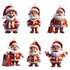 Santa Claus Ornament 2D Acrylic Cartoon Santa Claus Christmas Hanging Decoration for Christmas Tree Doors Windows Walls Decor