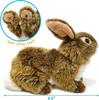 VIAHART Brown Rabbit Bridget Plush Toy Brown M Size (approx. 25cm) Fluffy and Soothing Rabbit Toy Washable Plush Toy