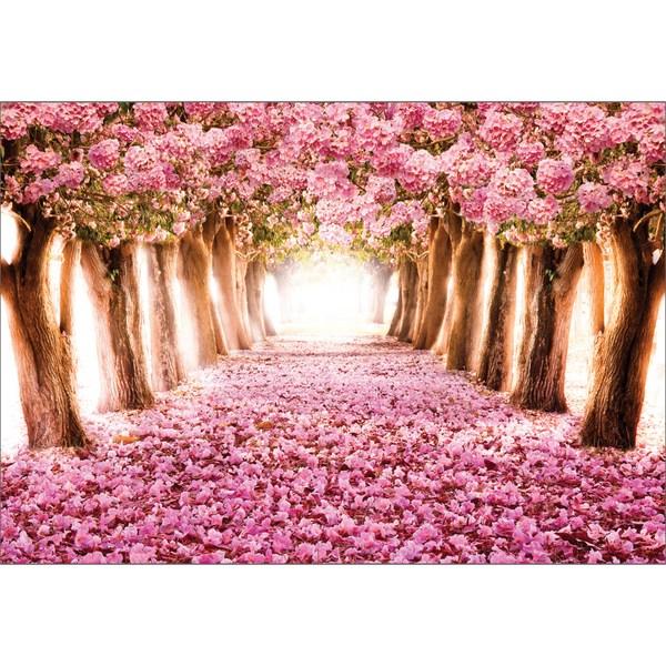 BN Puzzle Pink Flower Tree Garosu-gil Jigsaw Puzzle 10-064, 1000 Pieces, Mixed Colors Jigsaw Puzzle, Childrens Games, Educational Toys