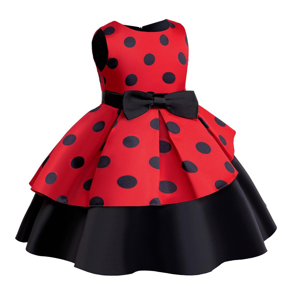 Платье принцессы с принтом бантов на Хэллоуин 2024 года для девочек