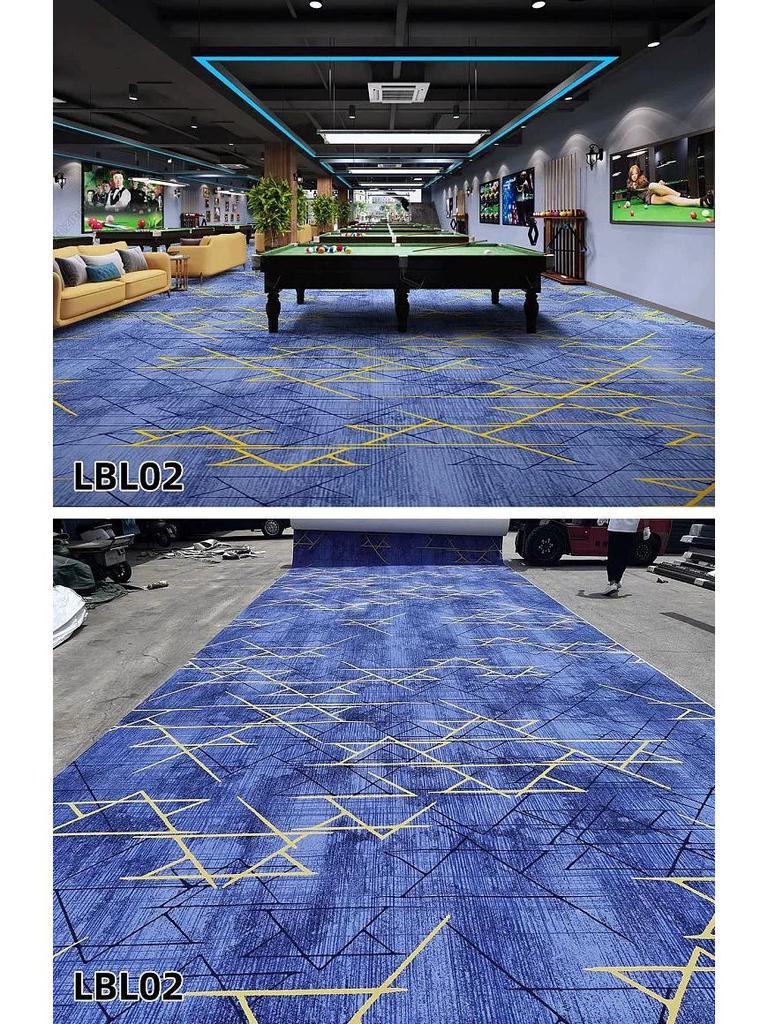 Luxury Fireproof Nylon Billiard Hall Carpet for Hotels - Large Area Print Mat