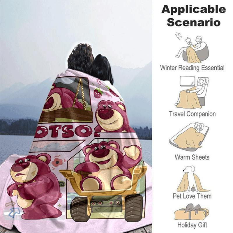 1pc Lots-o'-Huggin'Bear Printing Blanket - Soft, All-Season Throw for Office Blanket, Car, Travel