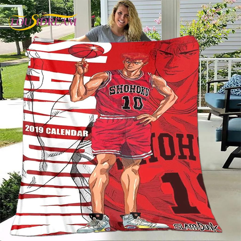 Мягкое плюшевое одеяло с героями мультфильмов Slam Dunk, фланелевое одеяло для гостиной, спальни, кровати, дивана, чехол для пикника Bettdecke