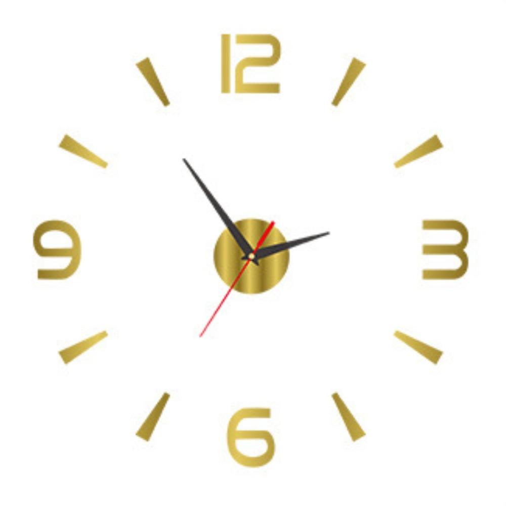 Frameless DIY Wall Clock Without Punching Wall Mechanism Night Light Arrows Decal Acrylic Wall Decoration Home Silent Clock