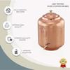 8 Litre Hammered Copper Water Dispenser (Matka) Container Pot with 2 Pure Copper Glasses Pure Copper and Ayurvedic Health Benefits