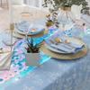 Mermaid Tail Scales Table Runner 12 x 84 Inches - Glitter Holographic Sequin Cover for Ocean Under The Sea Party Decorations and Supplies (1)