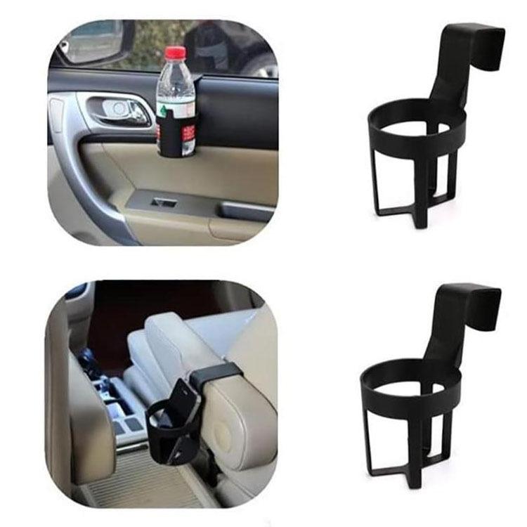 2pcs Portable Black Car Hook Cup Holder, Versatile Bottle Holder For Automotive Supplies